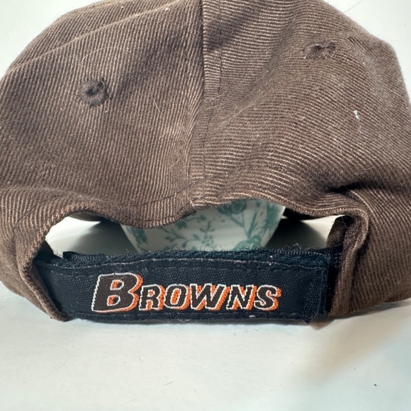 Vtg NFL Cleveland Browns Script SnapBack Cap Made In The Hong Kong 100% Cotton - Picture 8 of 11